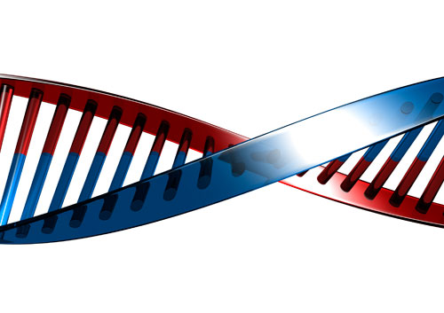 Representação artística de fita de DNA